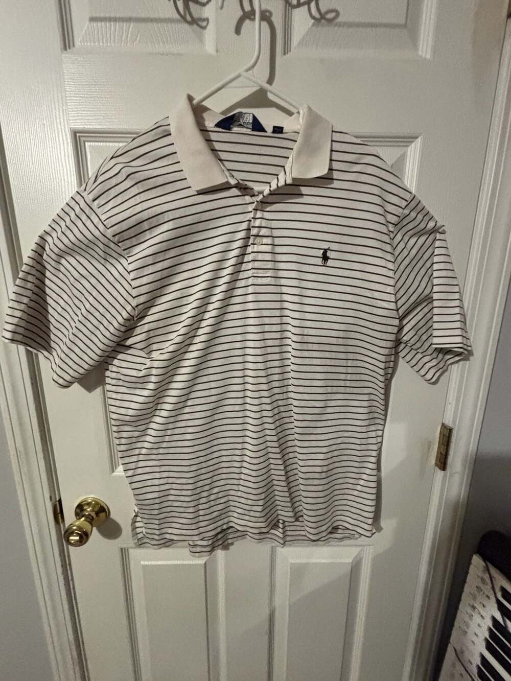 Polo Golf Ralph Lauren Men's Size Large 100% Pima Cotton Striped Short Sleeve Po